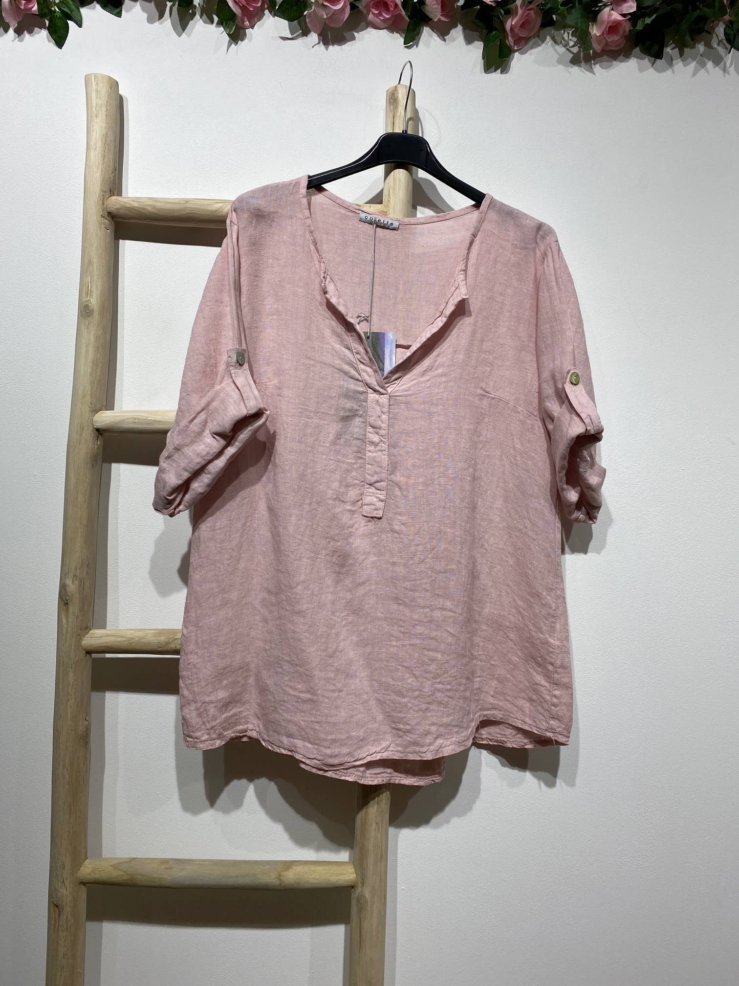 la maison des fibres naturelles - Wholesale Blouse - Women's - top 620411 100% linen made in Italy15