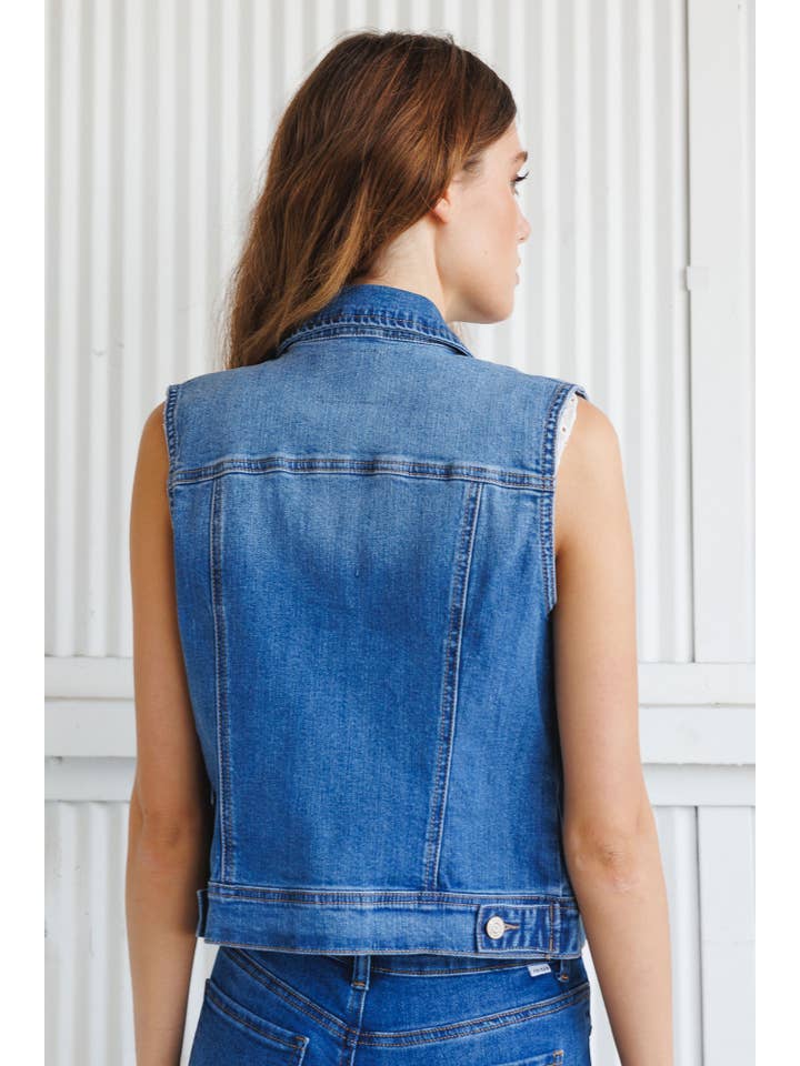 MEDIUM PRE PACK Regular Fit Classic Denim Vest EV5009 for wholesale on Faire