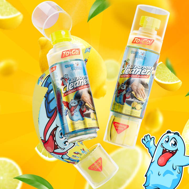 Gunk Getter APC Travel Spray w/Cloth - Lemon for wholesale by Peer Basics