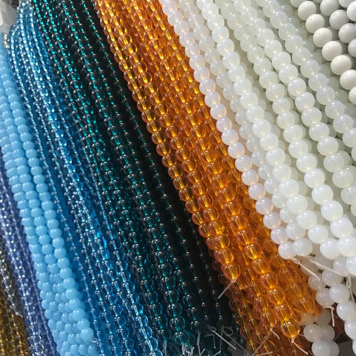 The Bead Bazaar - Wholesale Beads - Wholesale Crystal Beads, 8mm Crystal Beads, White Crystal Beads, Red Crystal Beads, Yellow Crystal Beads, Black Round Beads, Crystal White Beads