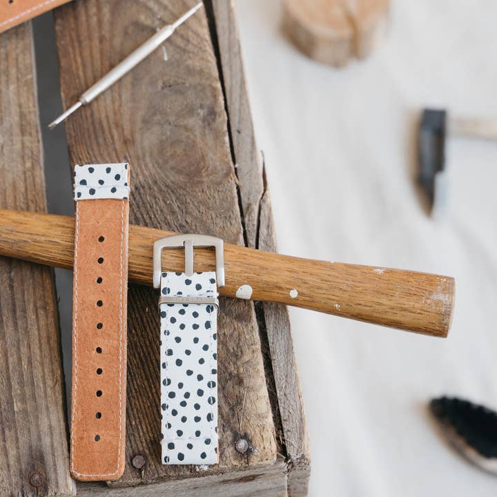 Leather Samsung Galaxy Watch Band Dalmatian Style for wholesale by Inky Goat
