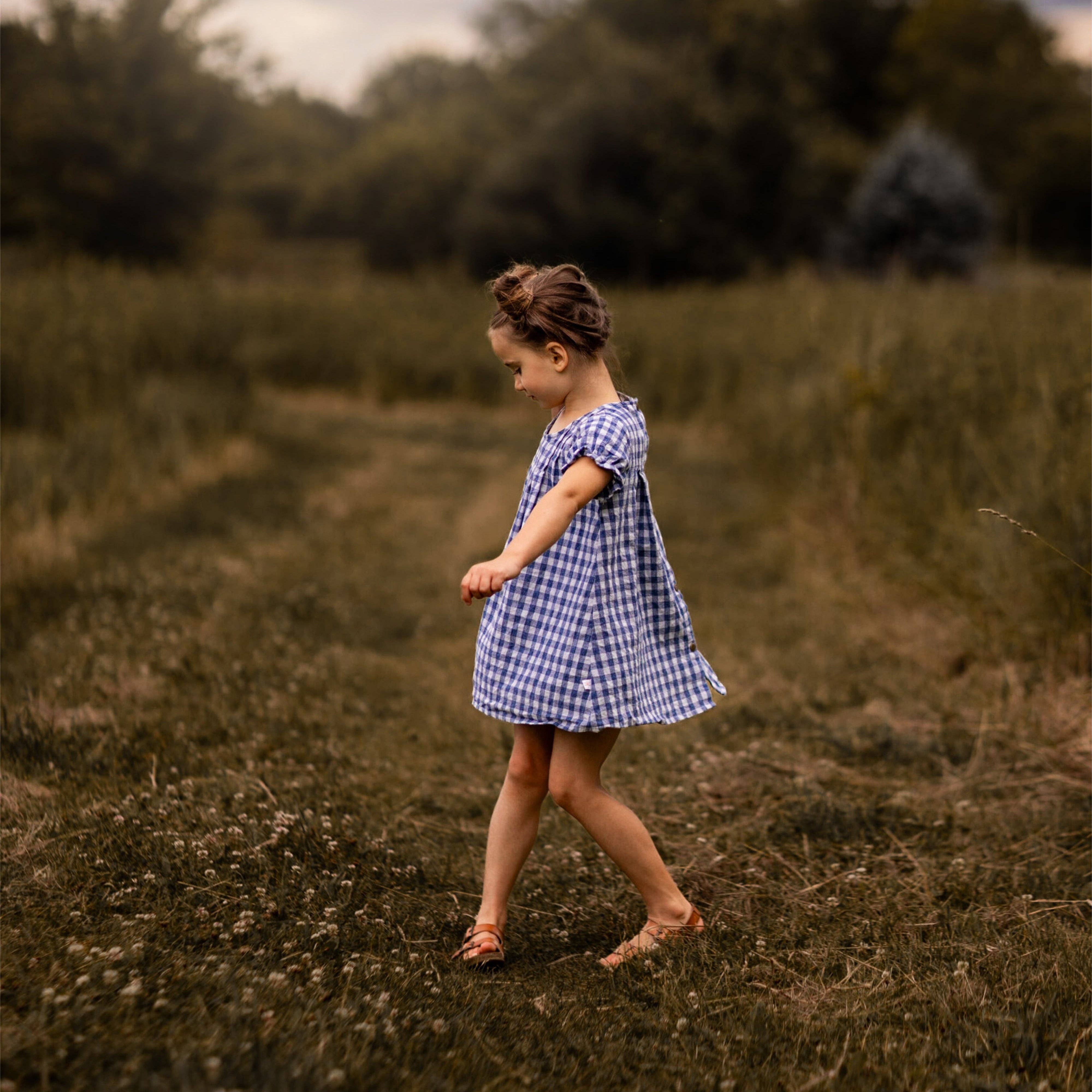 Lillies Dream – wholesale Dress – Kids – The Blue Gingham Dress1