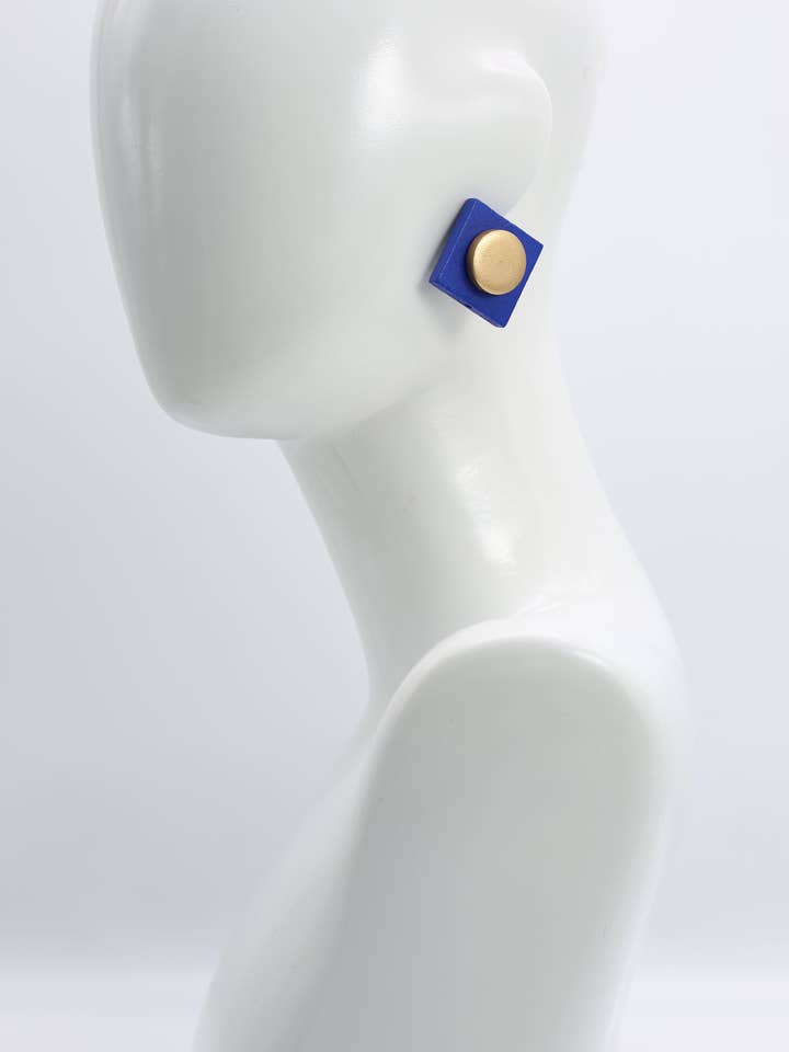 Clip-on runde på firkantede øreringe - 2 lag for engroshandel hos Jianhui London