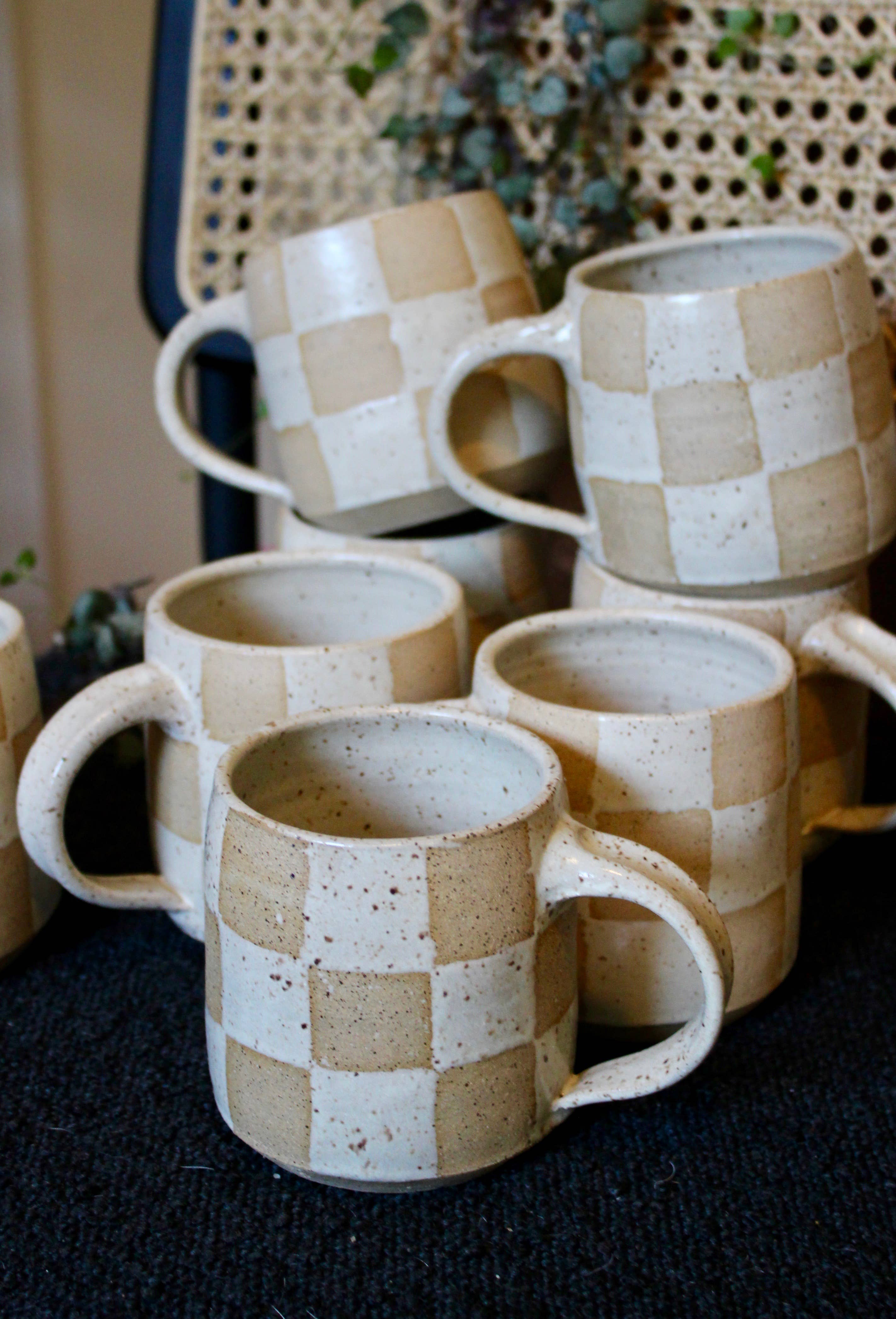 CoraFreemanDesign - Wholesale Coffee Mug - Speckled and Checkered Mug2