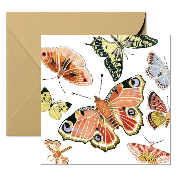 Tarjeta de felicitación - mariposas y polillas para venta al por mayor de Wild & Bloem