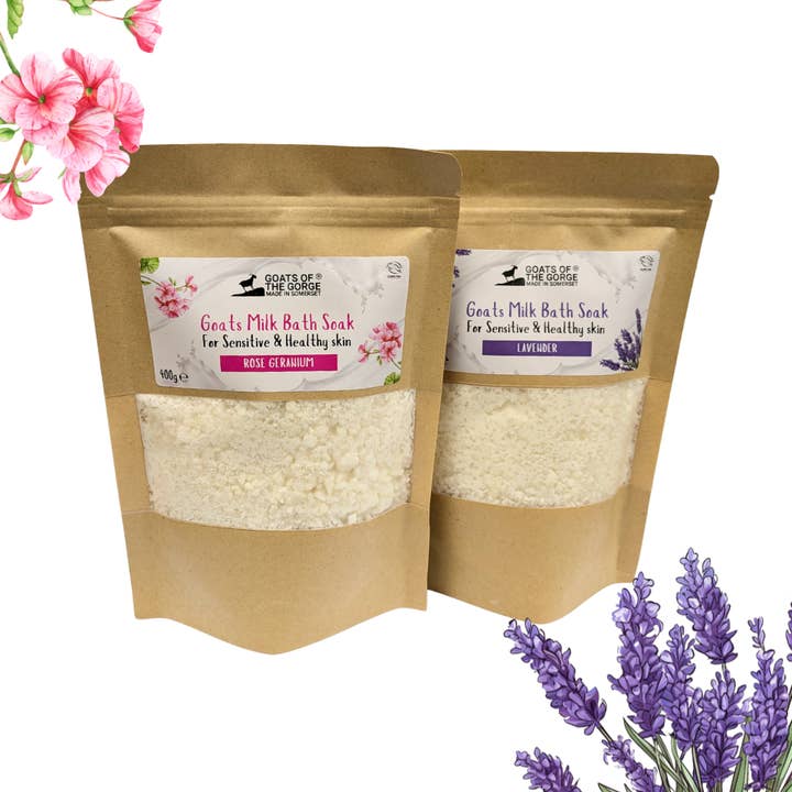 Trempage de bain au lait de chèvre pour la vente par Goats Of the Gorge Skin Cosmetics