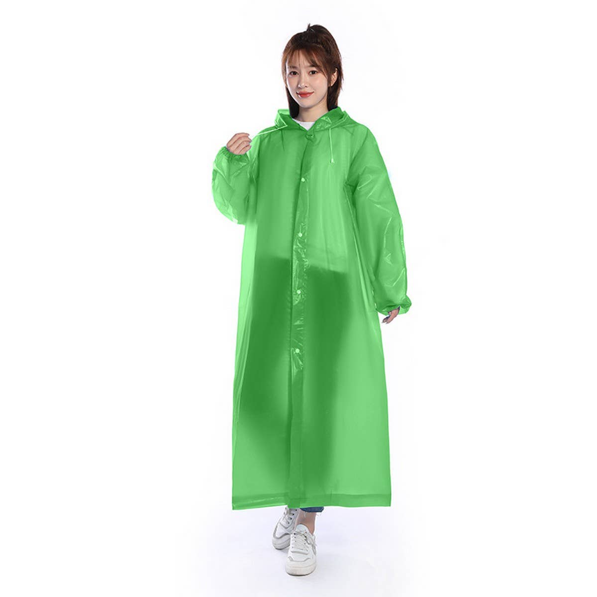 NINEXIS - Wholesale Raincoat - Women's - CWMM1493_PEVA REUSABLE HOODED RAINCOAT1