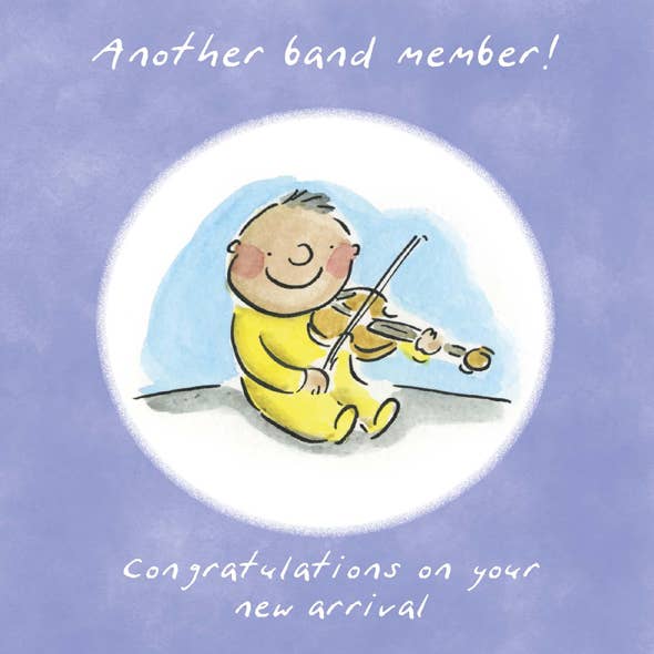 New band member baby card for wholesale by Inky Blue Ltd t/a Holy Mackerel
