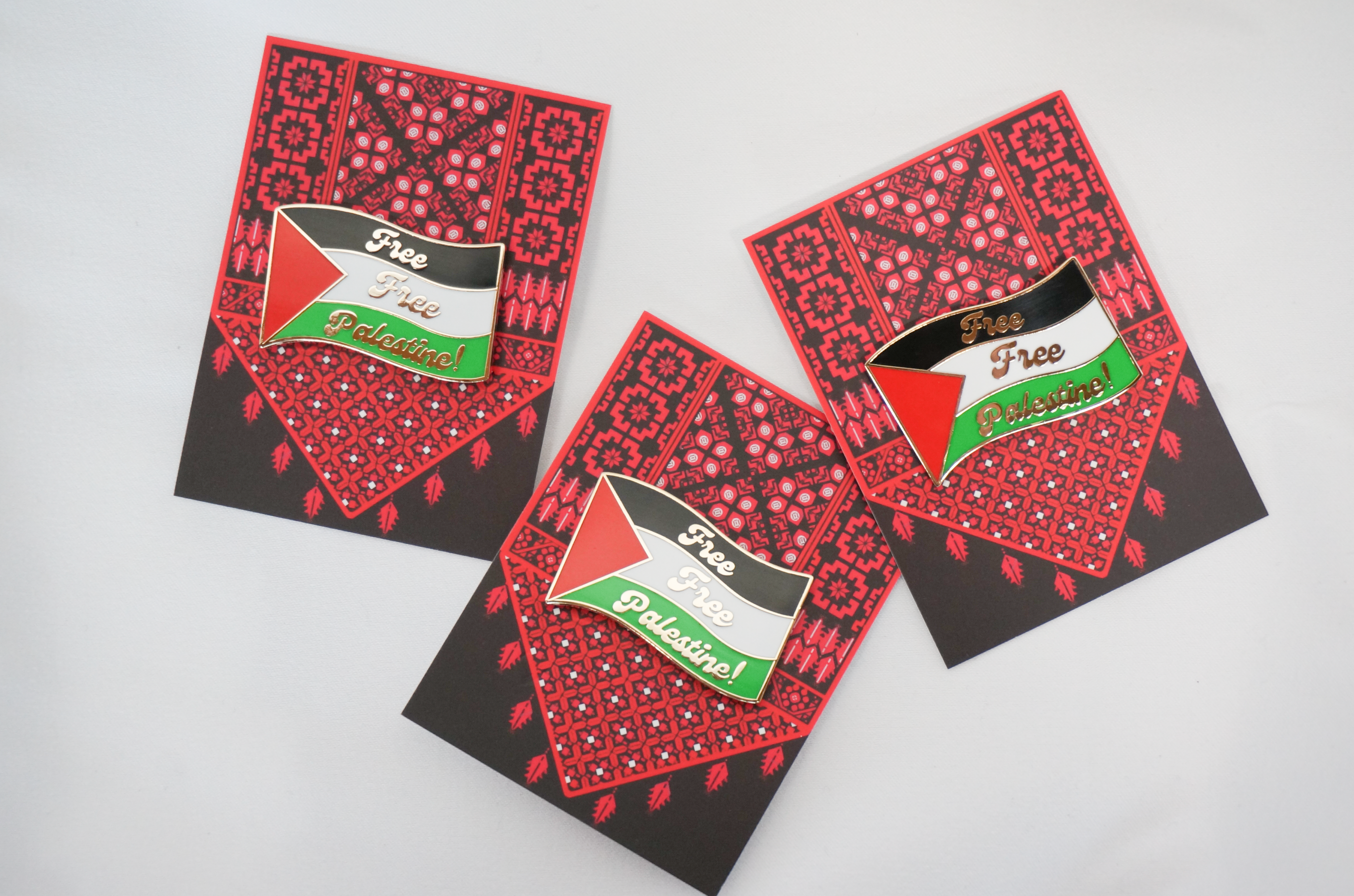 Stitch4pali - Wholesale Lapel Pin/Button - Palestinian Flag Enamel Pin Free Palestine Pin1