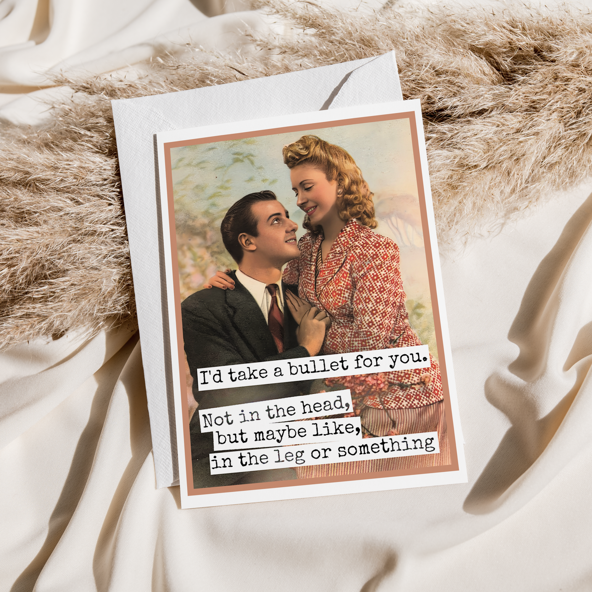 Raven's Rest Studio - Wholesale Love Card - Funny Love Card. I'd Take a Bullet For You. Not In The Head.1