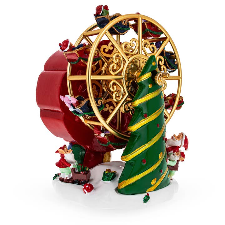 BestPysanky - Wholesale Christmas Decoration - Santa's Whirling Ferris Wheel: Rotating Musical Figurine