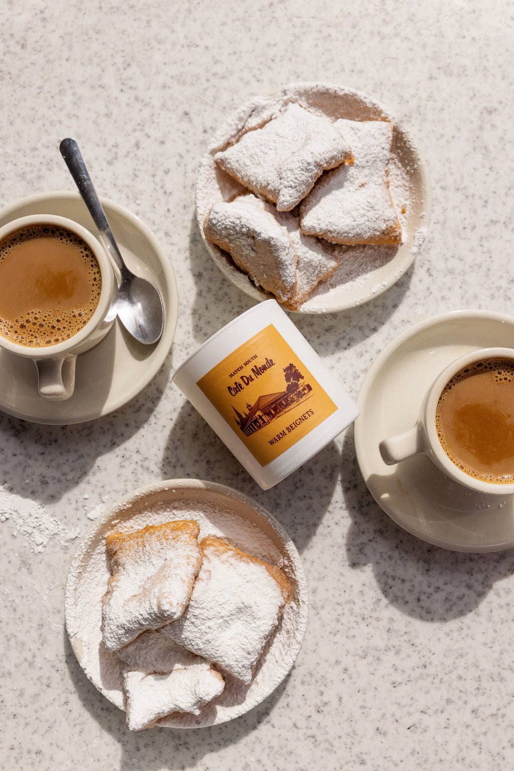 Match South - Vente Bougie en bocal - Bougie Beignets Chauds : Café Du Monde x Match South1