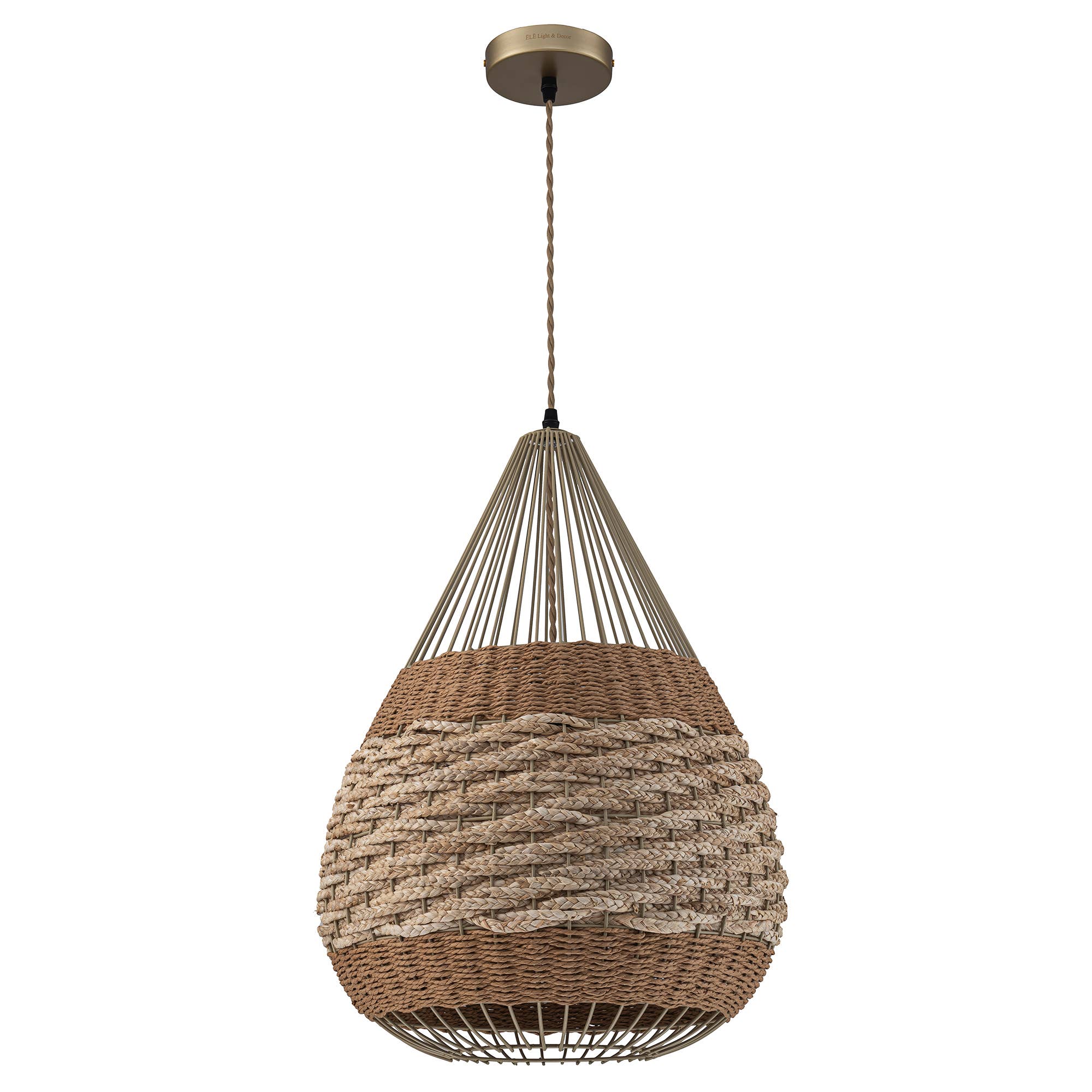 Multi Palma 1-Light Two Tone Teardrop Pendant Light for wholesale on Faire4