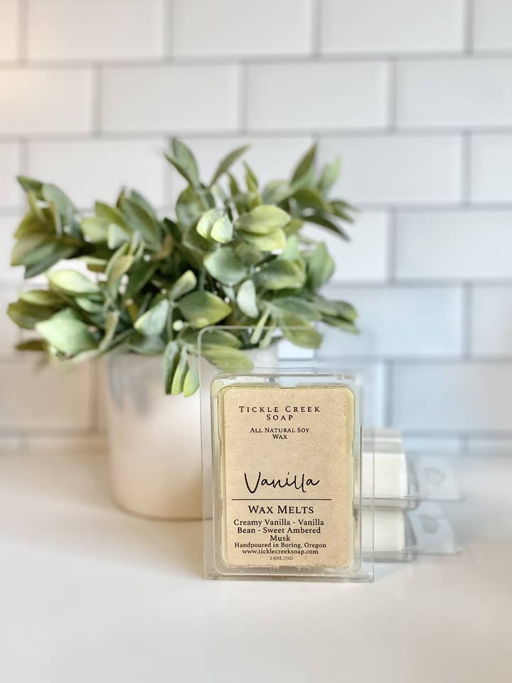 Cera alla vaniglia per la vendita all'ingrosso da parte di Tickle Creek Soap