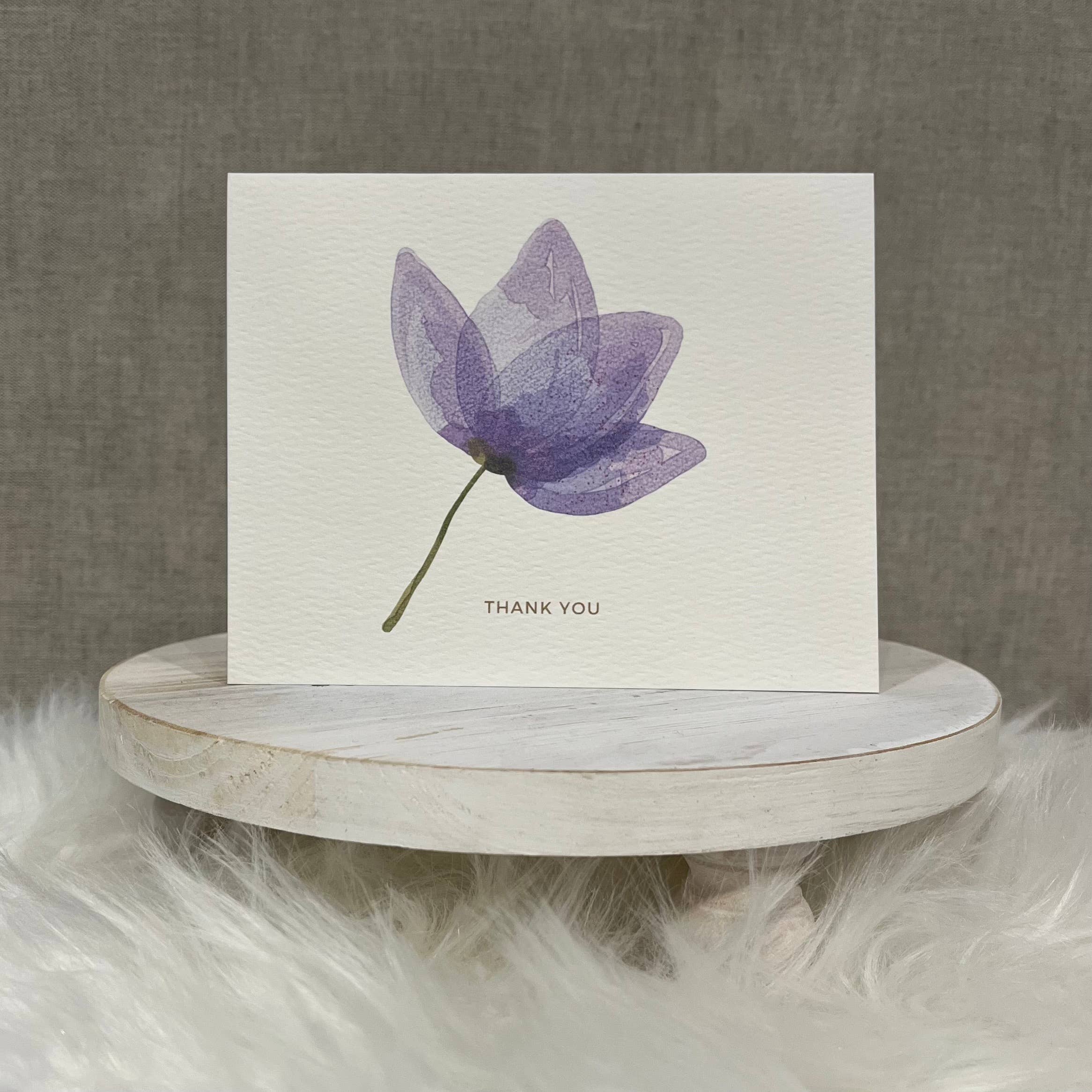 Paper Kuts - Wholesale Bedanktkaartje - Paarse bloemenbedankkaart, inclusief kraft-envelop3