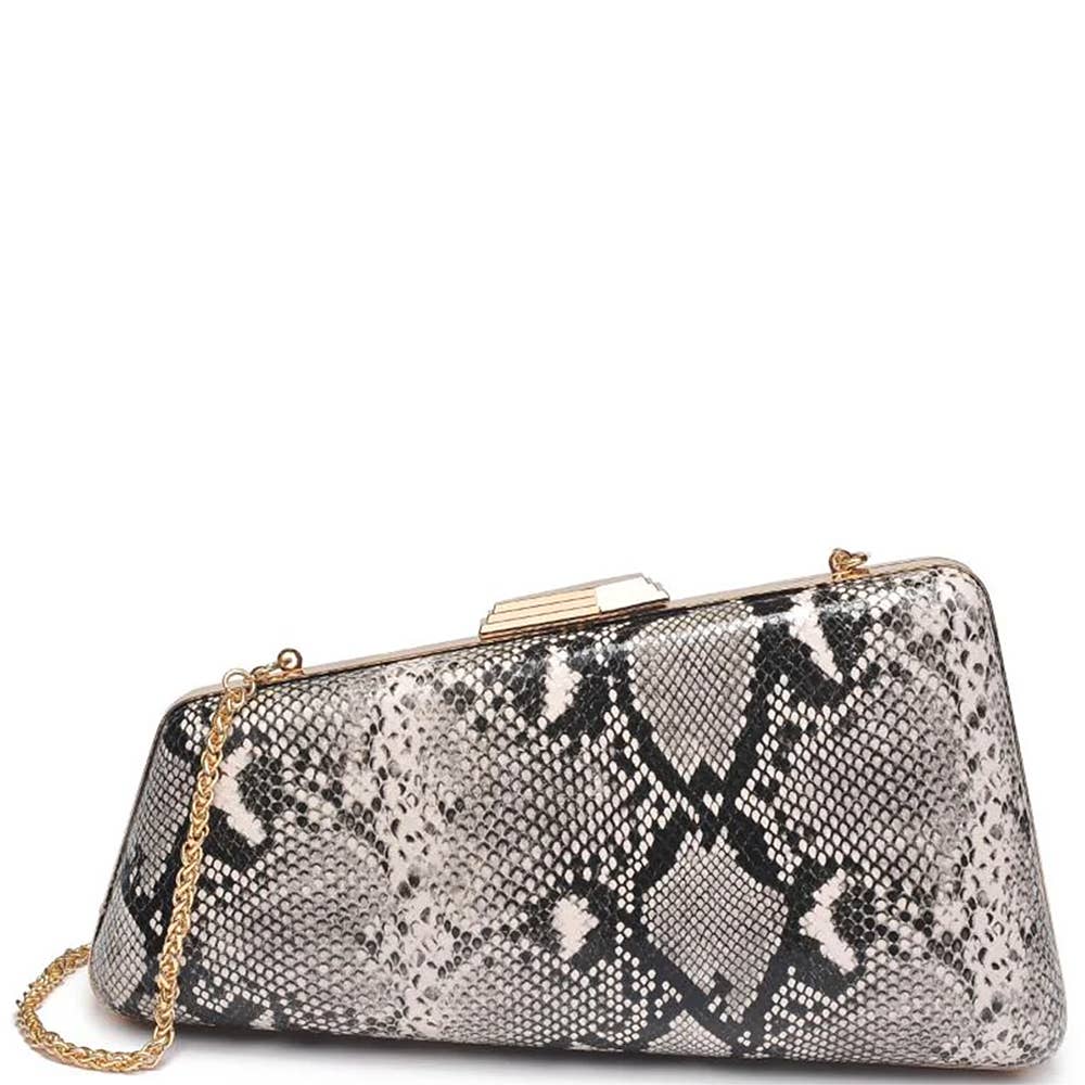 Oblige by G - Wholesale Clutch Bag - Women's - Classic Rectangular Metal Frame Clutch Bag 61732P-UE2