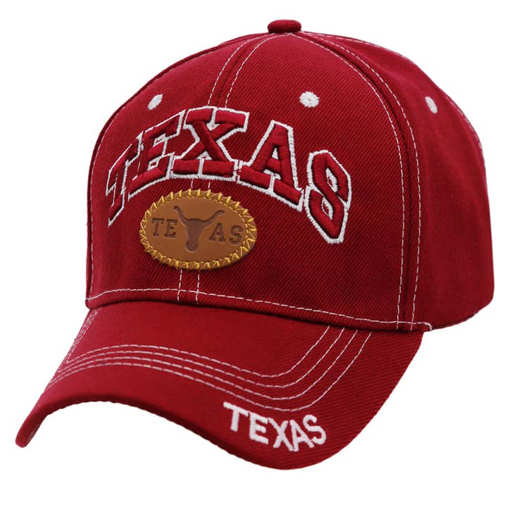 Cap Zone – Großhandel Basecap – Unisex – Texas Arc-Logo-Baseballkappe mit kontrastierender Naht10