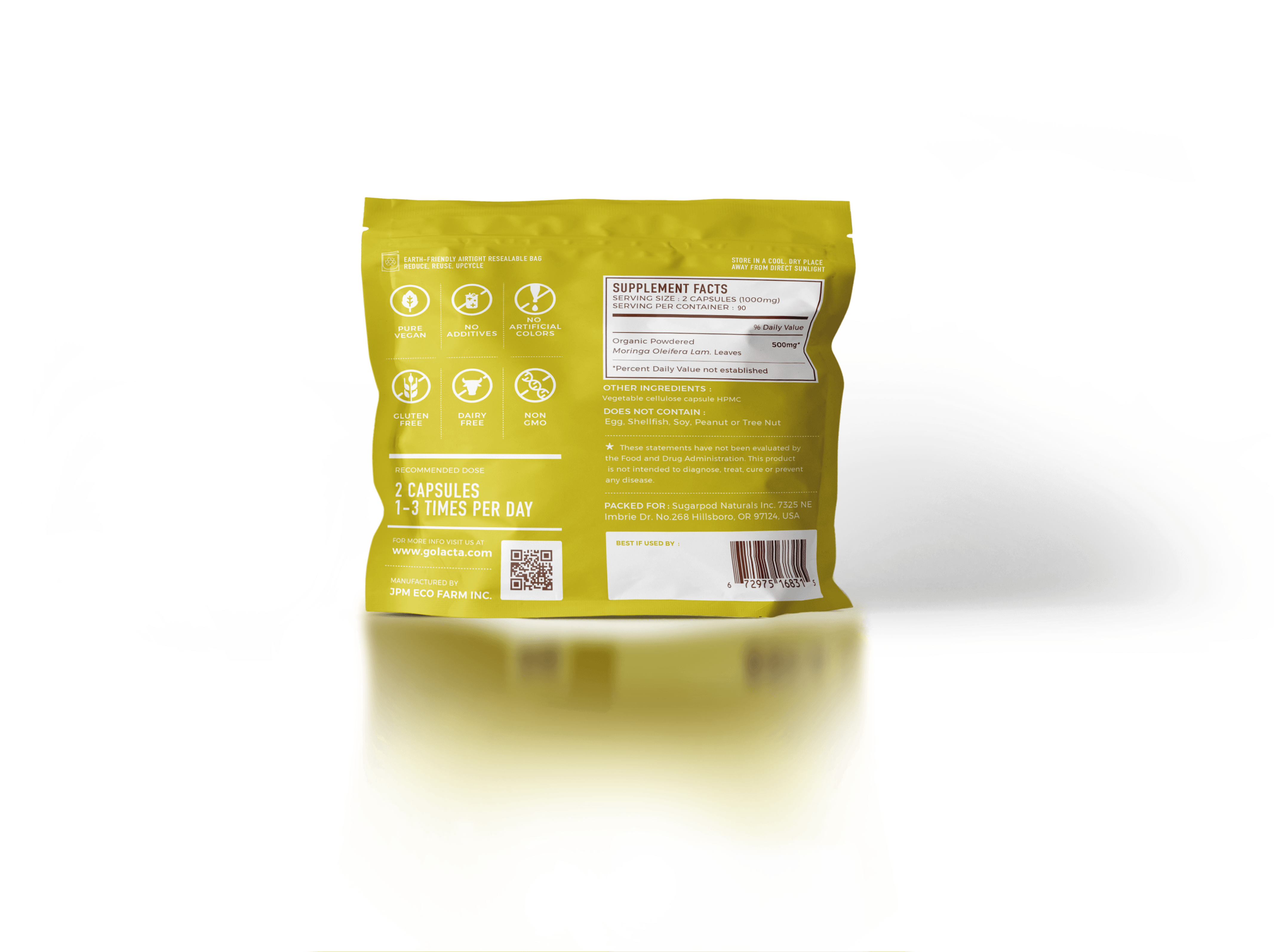 Go-Lacta – wholesale Oral supplement/vitamin – 180 capsules Wholesale Premium Organic Moringa Leaf1