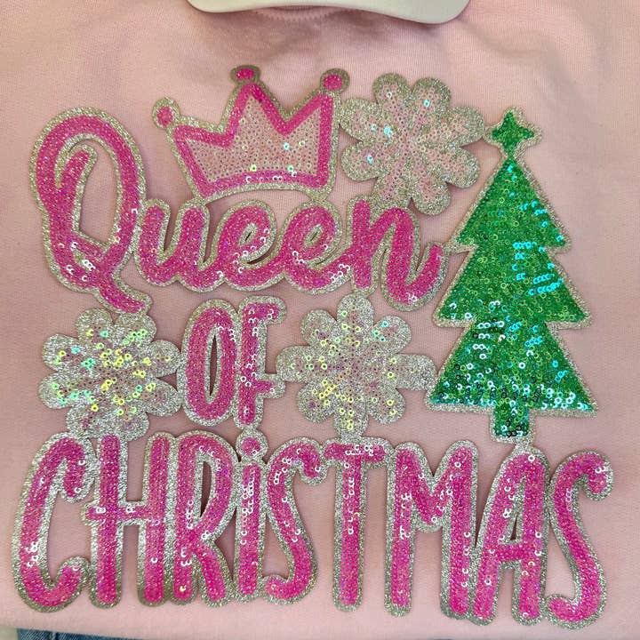 sequinandstiches - Wholesale Patch - Queen of Christmas Patch: Christmas Applique - 11 inch Sequin patch1