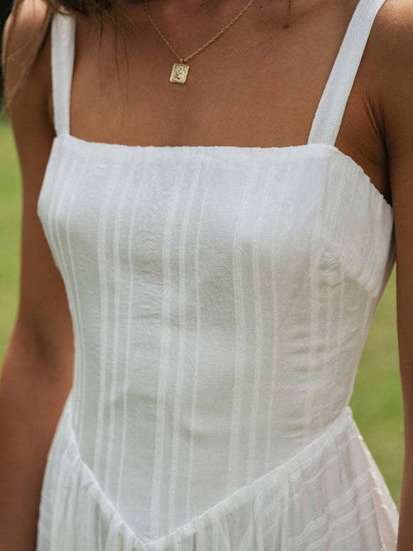 White Strappy Fit & Flare Dress for wholesale on Faire5