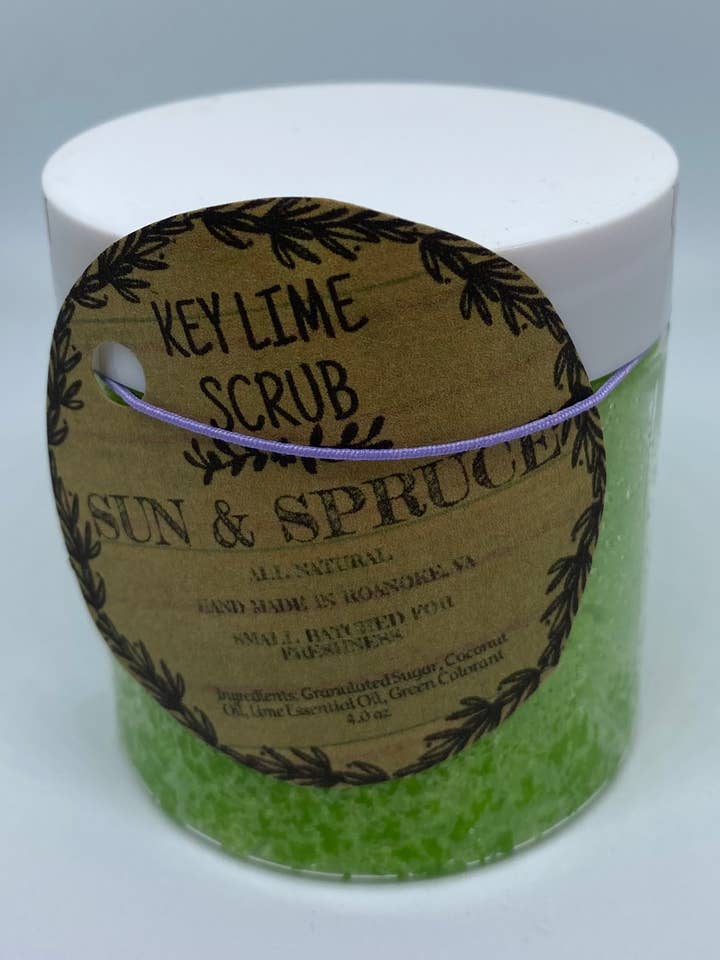 Key Lime Sugar Scrub Handmade for wholesale by Sun & Spruce Soaps