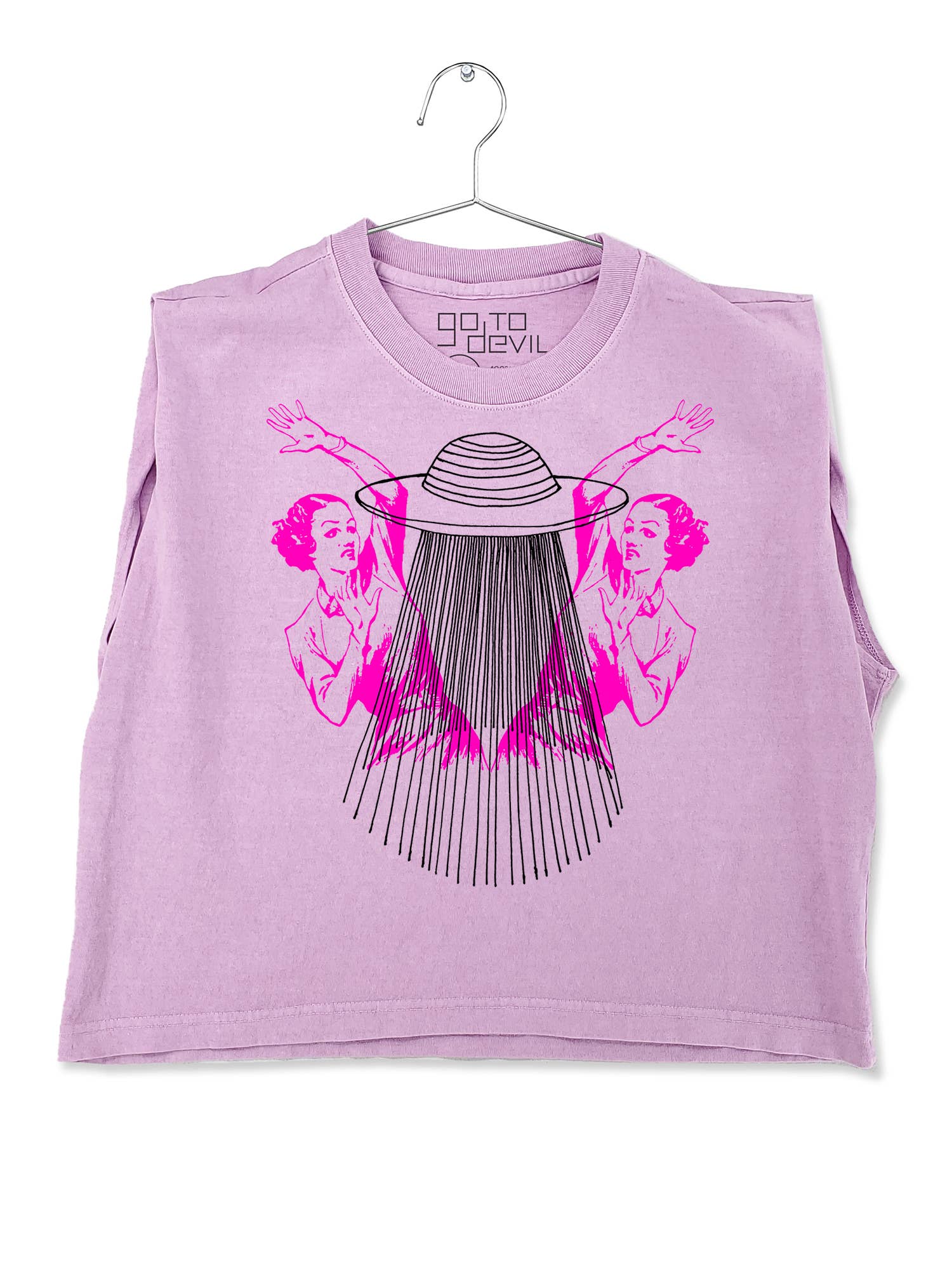 Go To Devil - Wholesale Screen Printed T-Shirt - Women's - UFO Ladies Joan Heavyweight Muscle Tee4