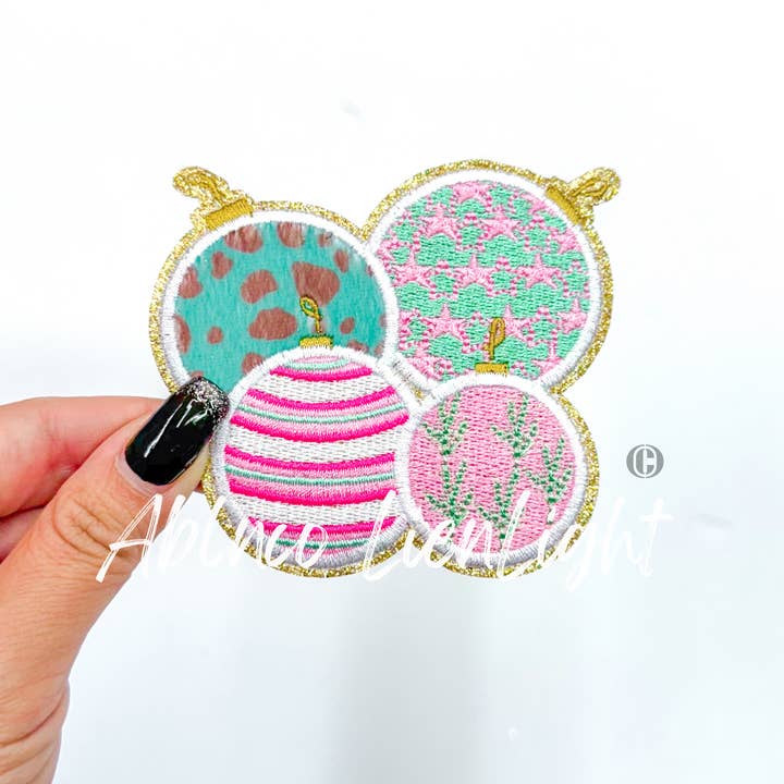 ABLNco - Wholesale Patch - Christmas Ornaments©️Glitter Embroidery Patch