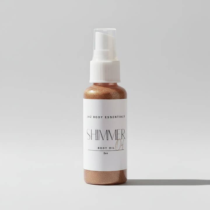 Shimmer lichaamsolie voor wholesale door Jaz Body Essentials