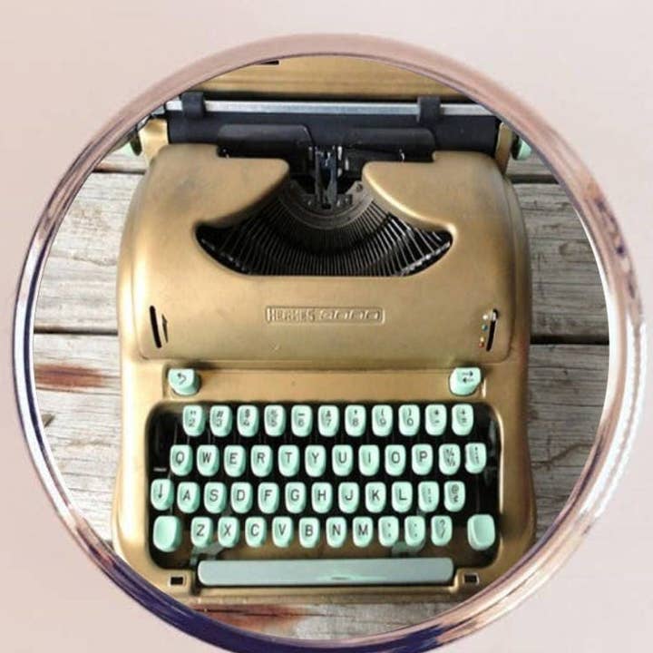 Typewriter Pill Box Case Pillbox Holder Stash Trinket Box Pop Art Gift for Writer Author for wholesale by FringePop