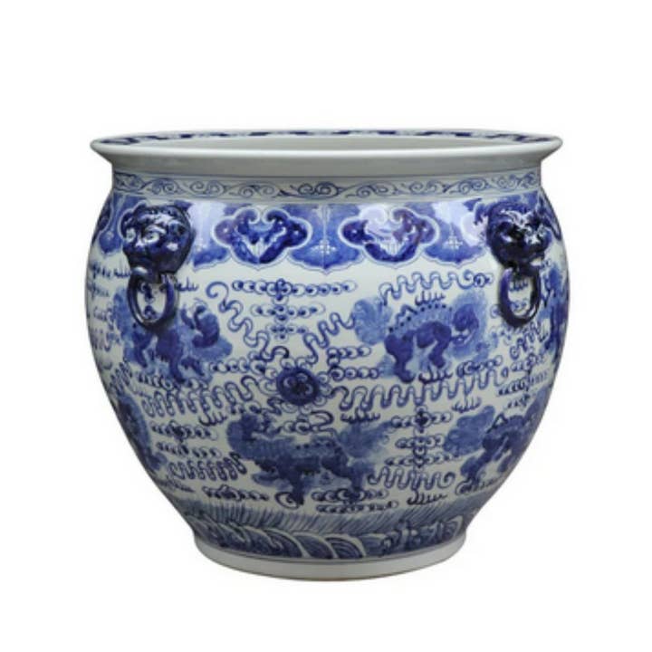 Bocal à poisson en forme de lion géant pour la vente par The Enchanted Home