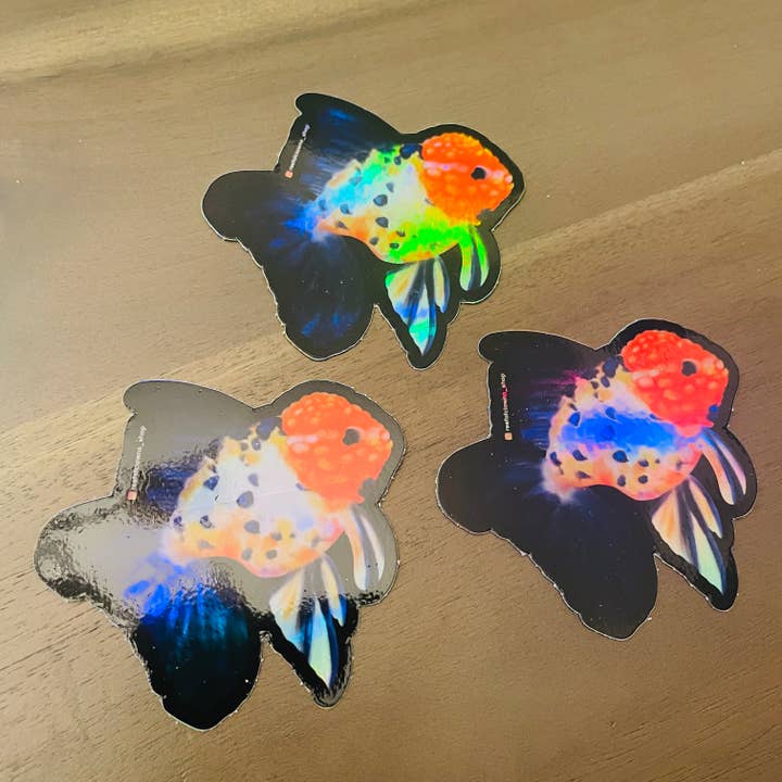 Reef of Clowns – Großhandel Aufkleber – Ranchu Goldfish-Aufkleber (holographisch)1