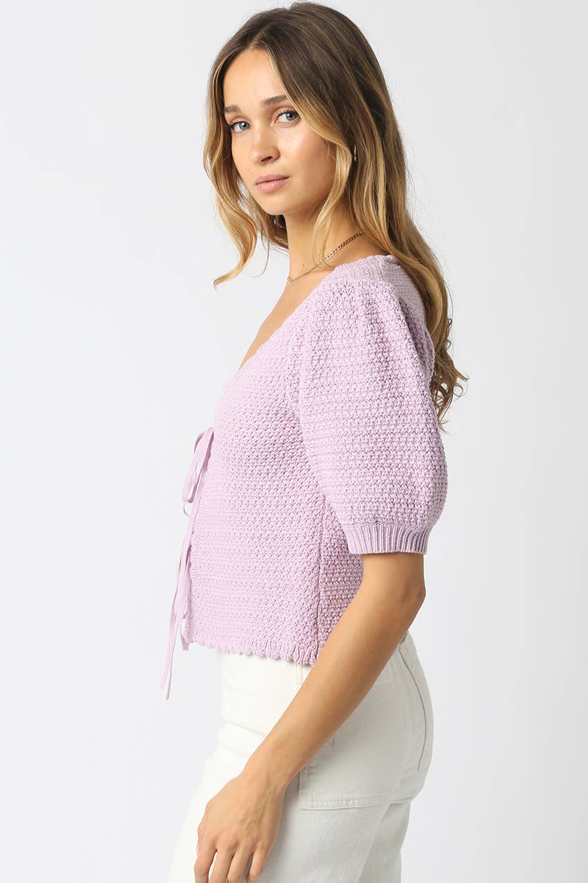 Olivaceous - Wholesale Knit Top - Women's - Liz Tie Front Knit Top6
