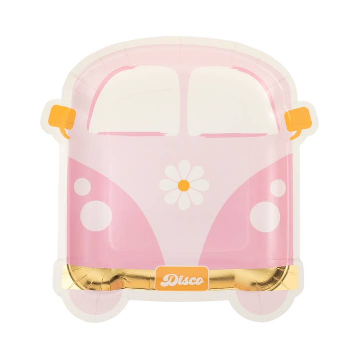 PLGOG42 - Disco Daisy Van Shaped Paper Plate for wholesale by My Mind’s Eye