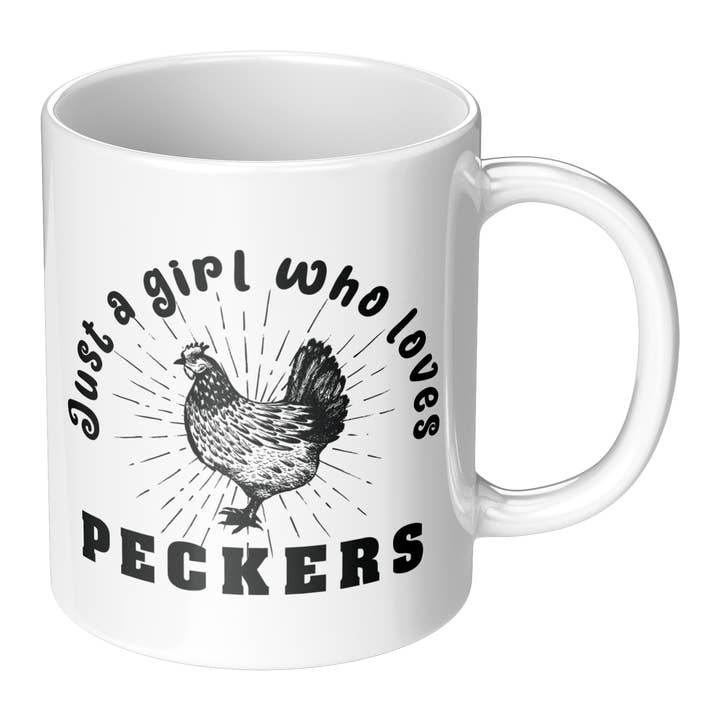 Custom Color Solutions - Wholesale Coffee Mug - Just a Girl Who Loves Peckers – 11oz Ceramic Mug8