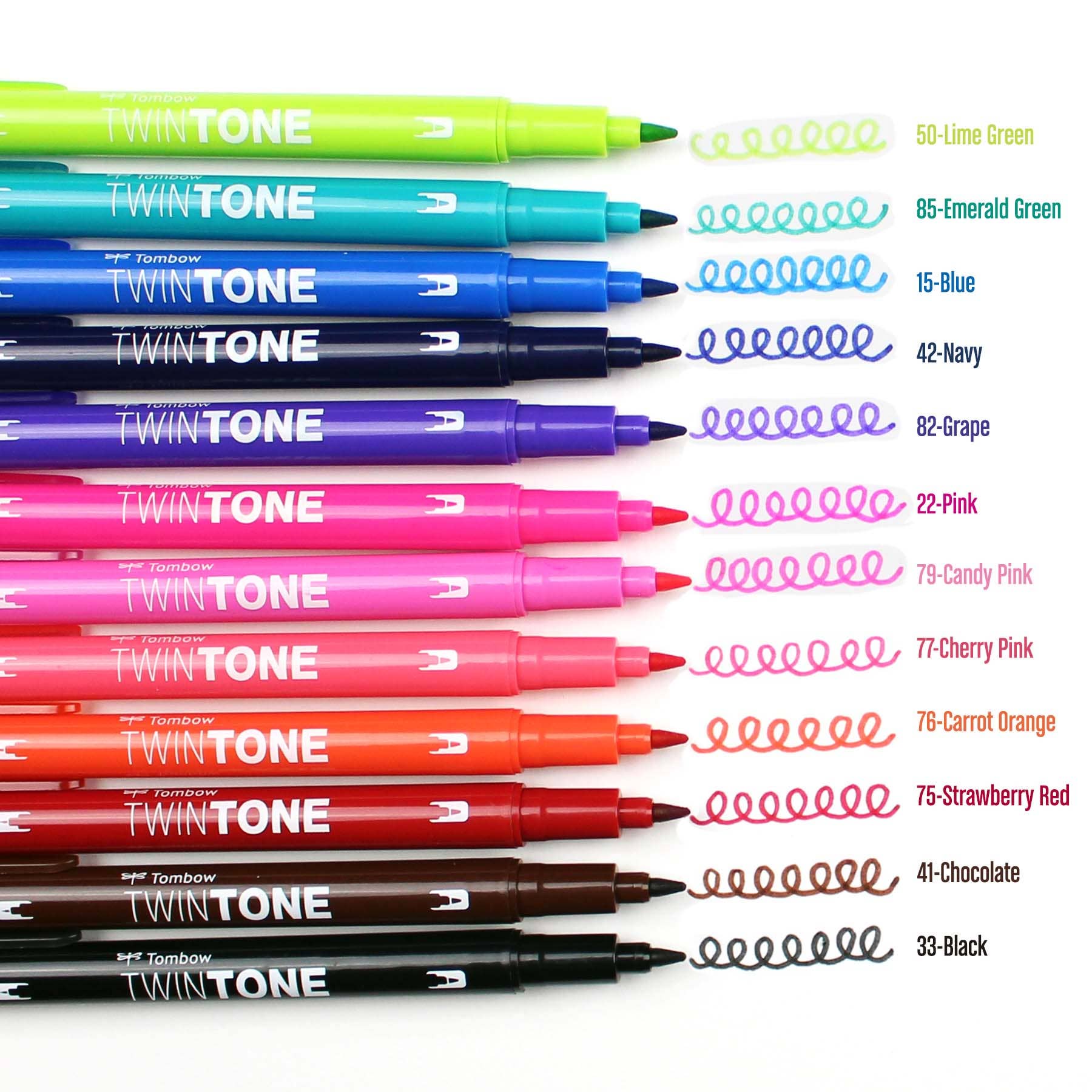 Tombow - Wholesale Marker - TwinTone Marker Set: Bright - 12-Pack1