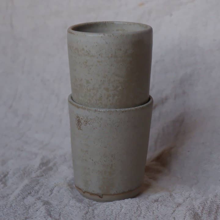 Tumbler in honey glaze for wholesale by The Kiln Creative