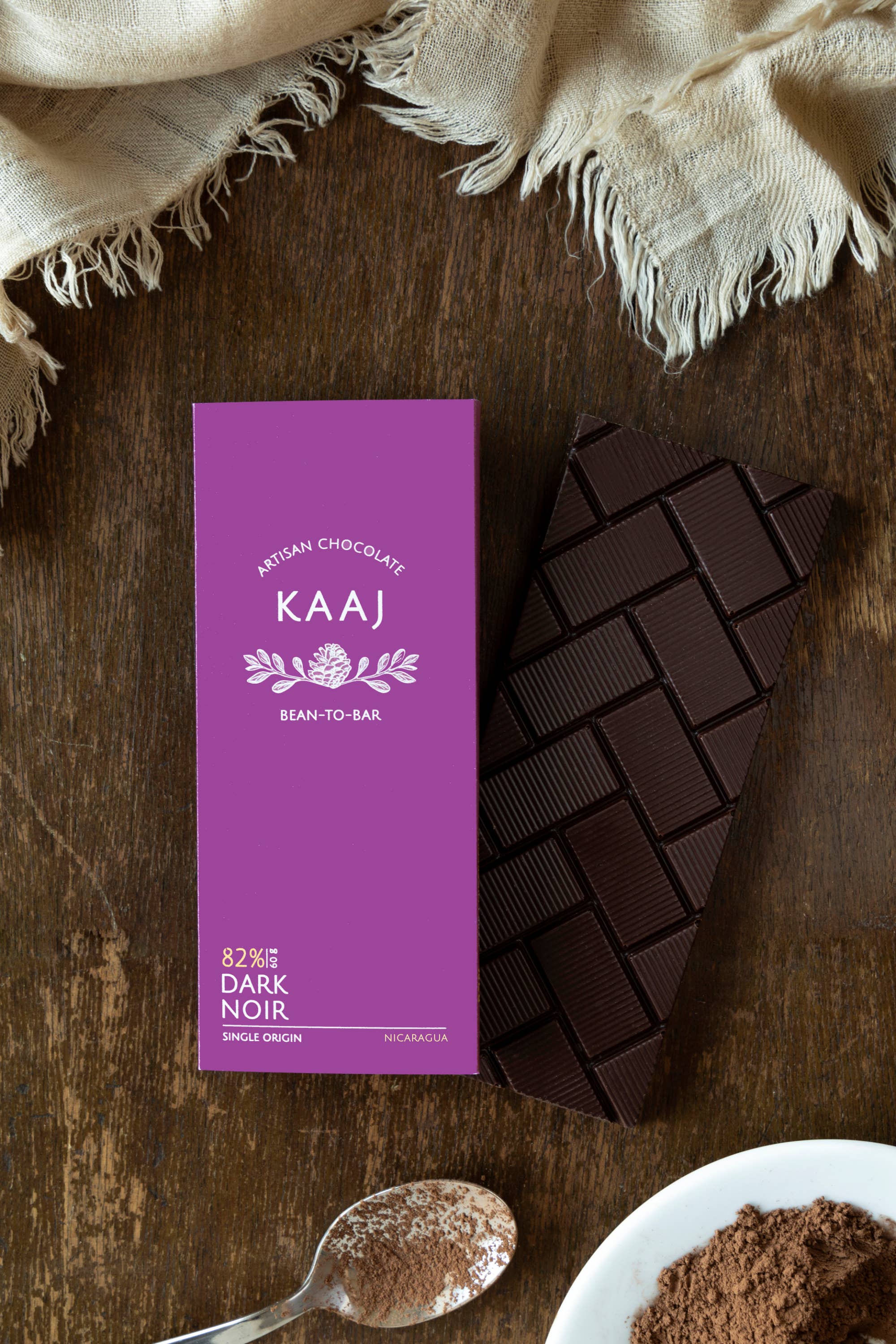 Dark 82% Nicaragua O'Payo for wholesale by Kaaj Artisan Chocolate