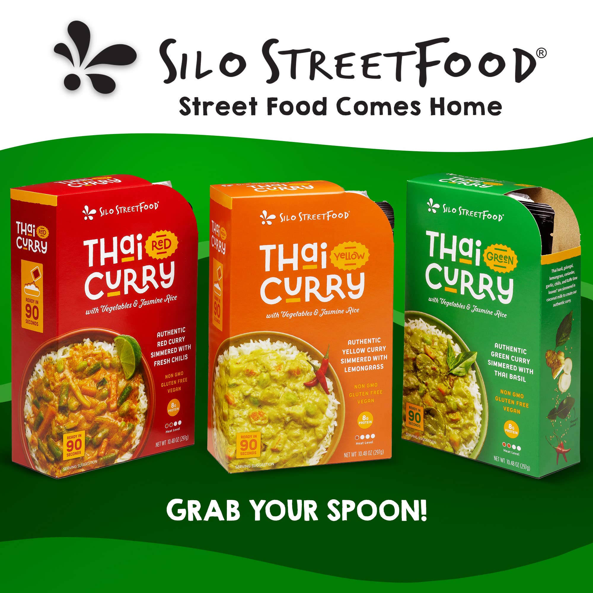 Sun Tropics – Großhandel Haltbares Fertiggericht – Thailändisches Grünes Curry mit Gemüse & Jasminreis6