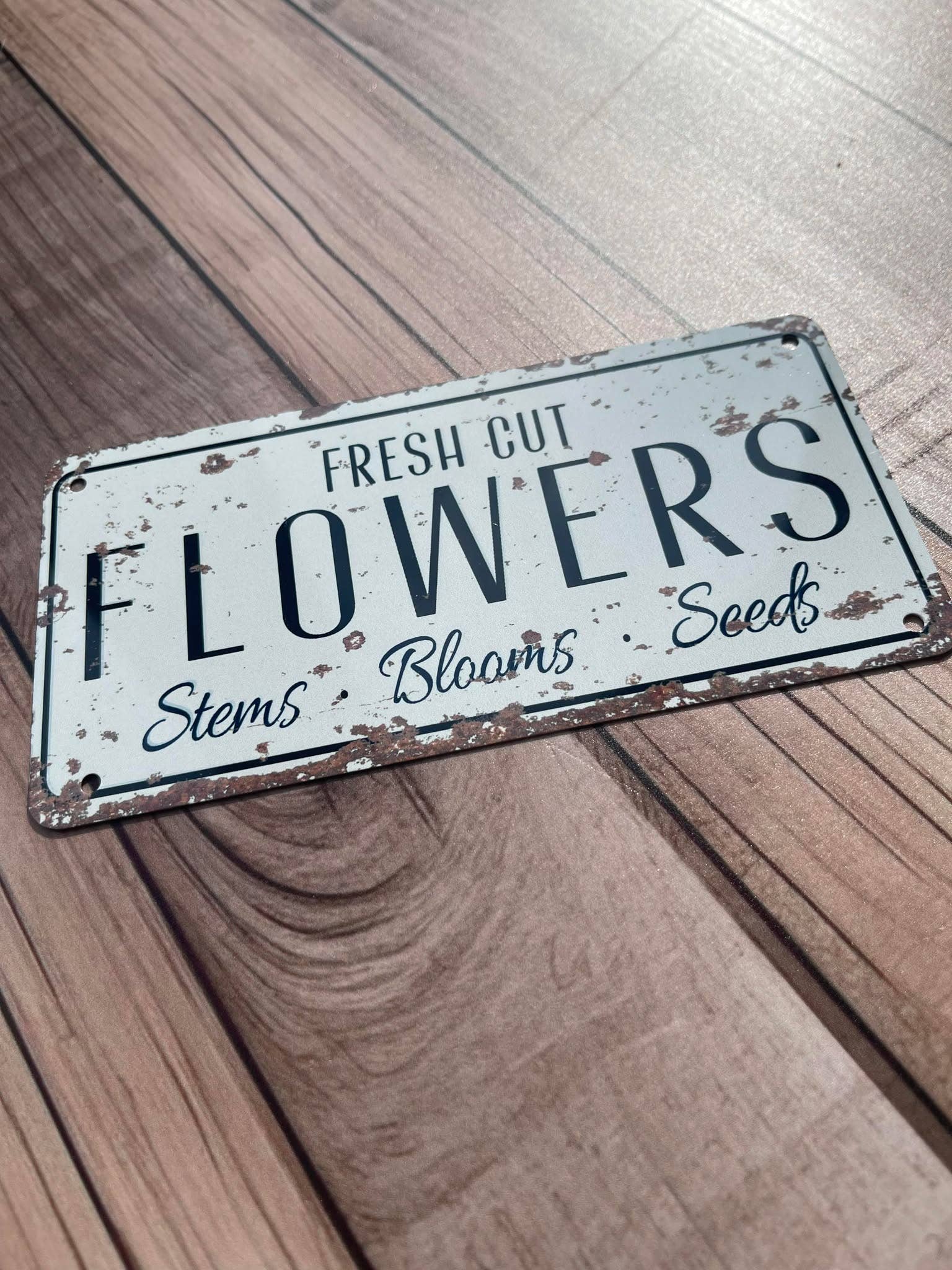 The British Metal Signs Company - Vendita all'ingrosso Cartelli - Insegna Vintage in Metallo con Scritta 'Fresh Cut Flowers' per Cucina4