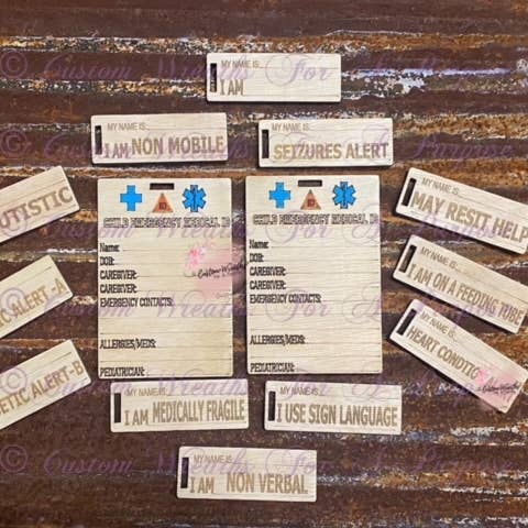 Child Safety Emergency ID Tags for wholesale by Custom Wreaths For A Purpose