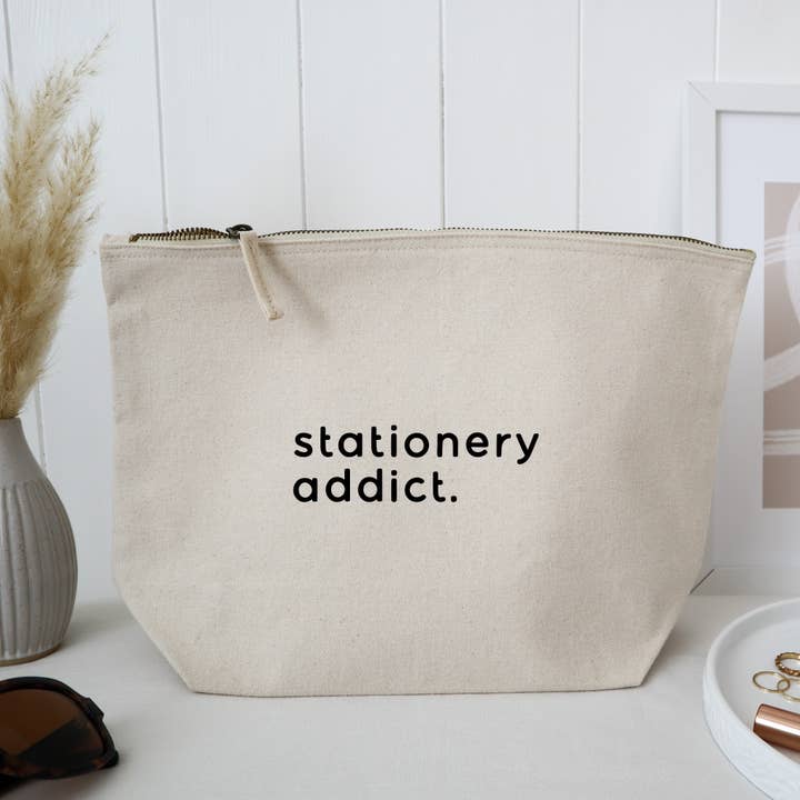 Word Up Creative - Wholesale Pencil Case/Pouch - Stationery addict zipped pouch organiser / pencil case bag3