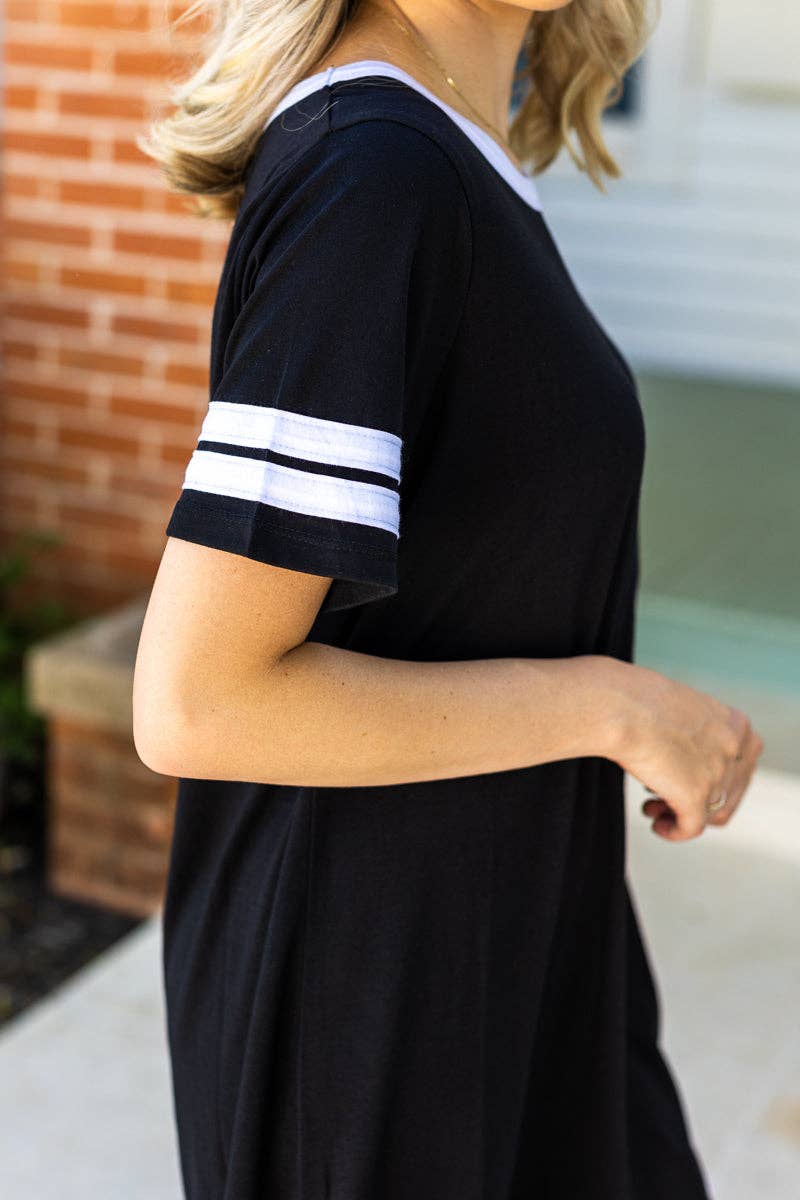 Say it Loud, Say it Proud Gameday Dress, Black for wholesale on Faire2