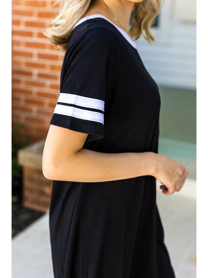 Say it Loud, Say it Proud Gameday Dress, Black for wholesale on Faire2