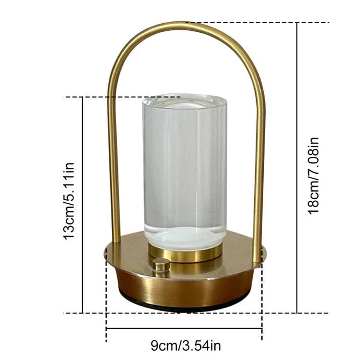 Kiyo Home - Wholesale Accent/Desk Lamp - Portable Crystal Lamp | USB-Rechargeable | Iron + Acrylic8