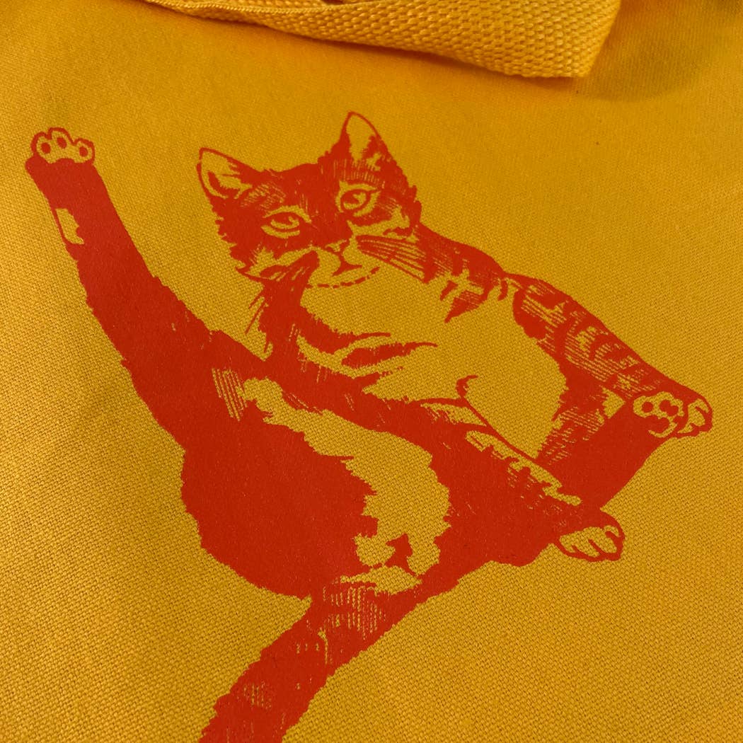 Rx Letterpress – Engroshandel Tote bag - Unisex – Kat spiller violin | Cat Butt | Sjov katteelsker lærred Tote2