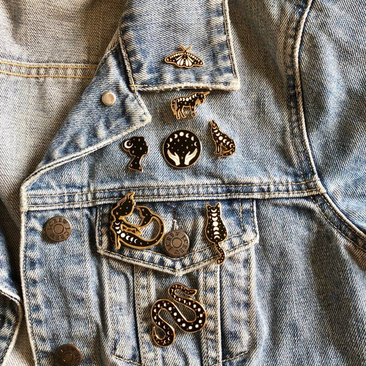 Wishcraft Goods - Wholesale Lapel Pin/Button - Cosmic Moth Enamel Pin2