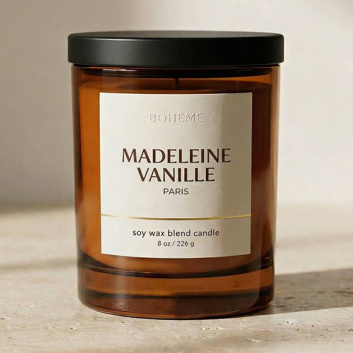 Madeleine Vanille | Bougie gourmande à la vanille - Paris pour la vente par Boheme Fragrances