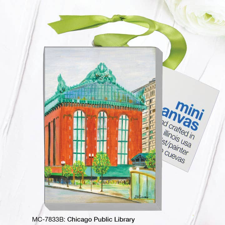 Chicago Public Library, Mini Canvas (MC-7833B) for wholesale by Printed Canvas