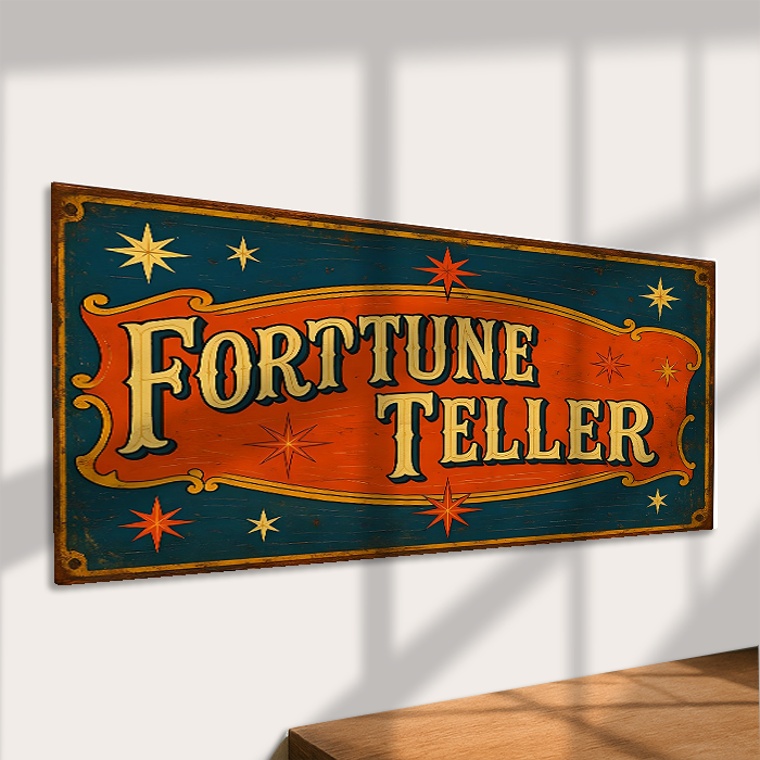 The British Metal Signs Company – wholesale Sign – Fortune Teller Metal Sign – Vintage Mystic Carnival Decor1
