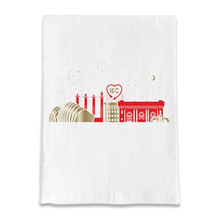 KC Love Tea Towel for wholesale by Press Monkey Studio